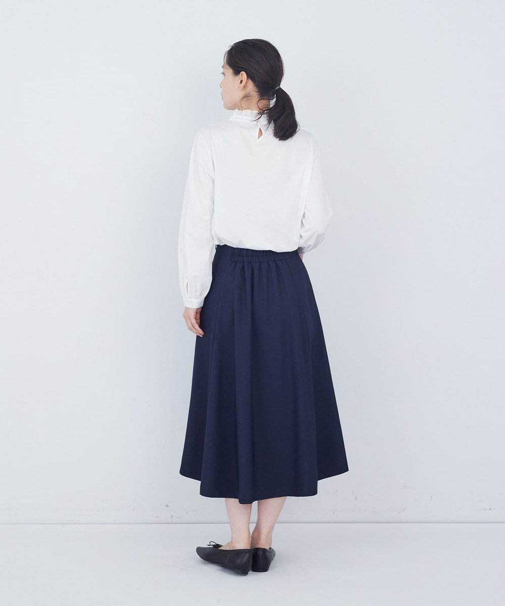 ADIEU TRISTESSE タックフレアースカート ネイビー
