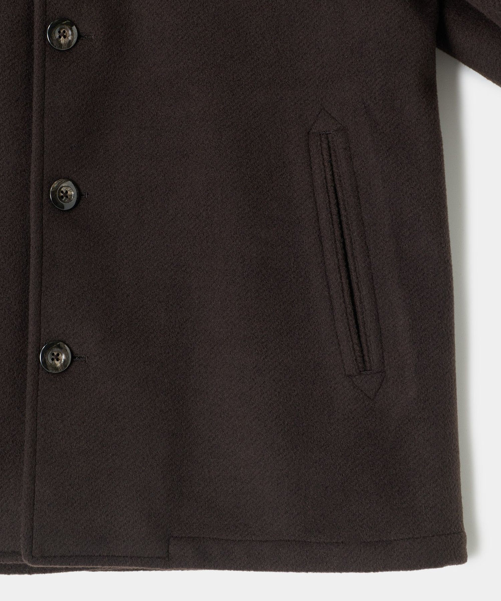 MEN'S BIGI テックビーバーツイルカーコートブルゾン［ストレッチ］ ブラウン