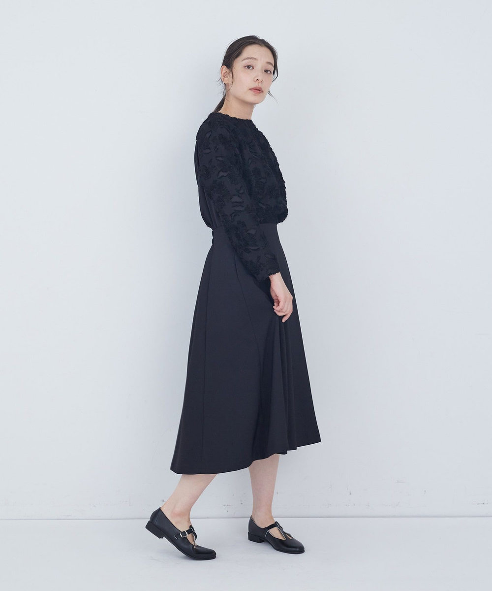 ADIEU TRISTESSE タックフレアースカート ブラック