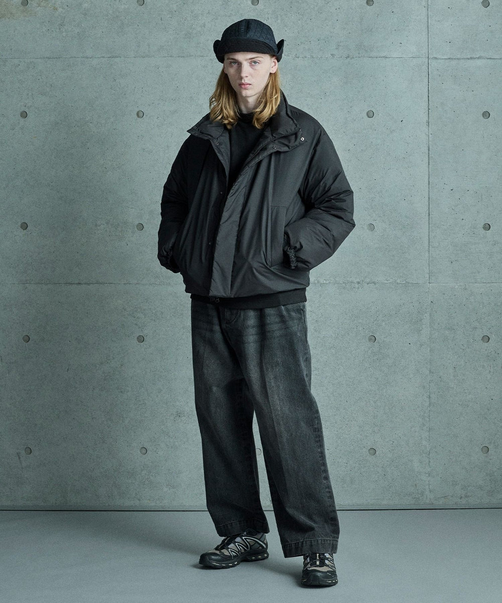 MEN'S BIGI セミワイドデニムタックパンツ ブラック