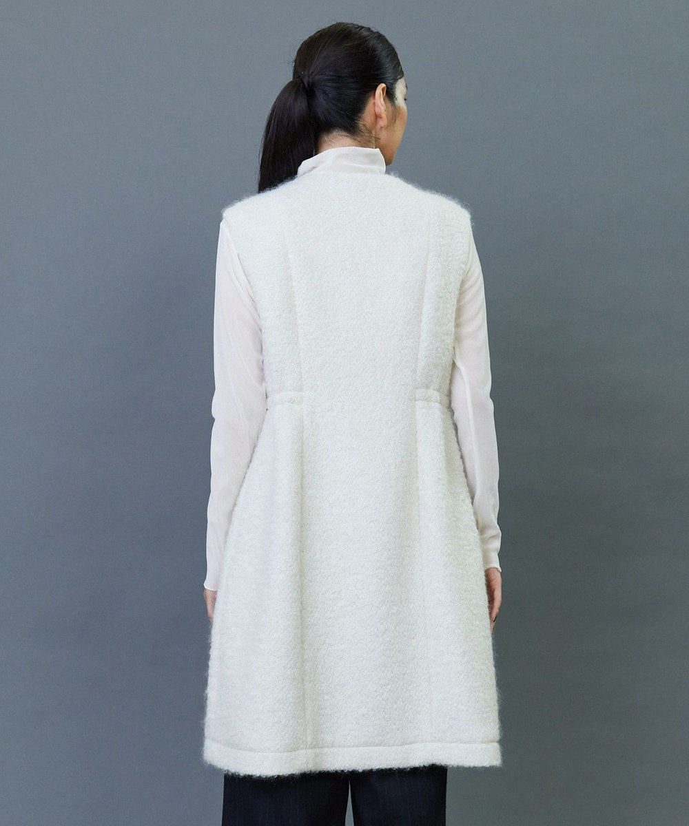 L'EQUIPE COUTURIER モヘヤリングウールロングジレ ホワイト