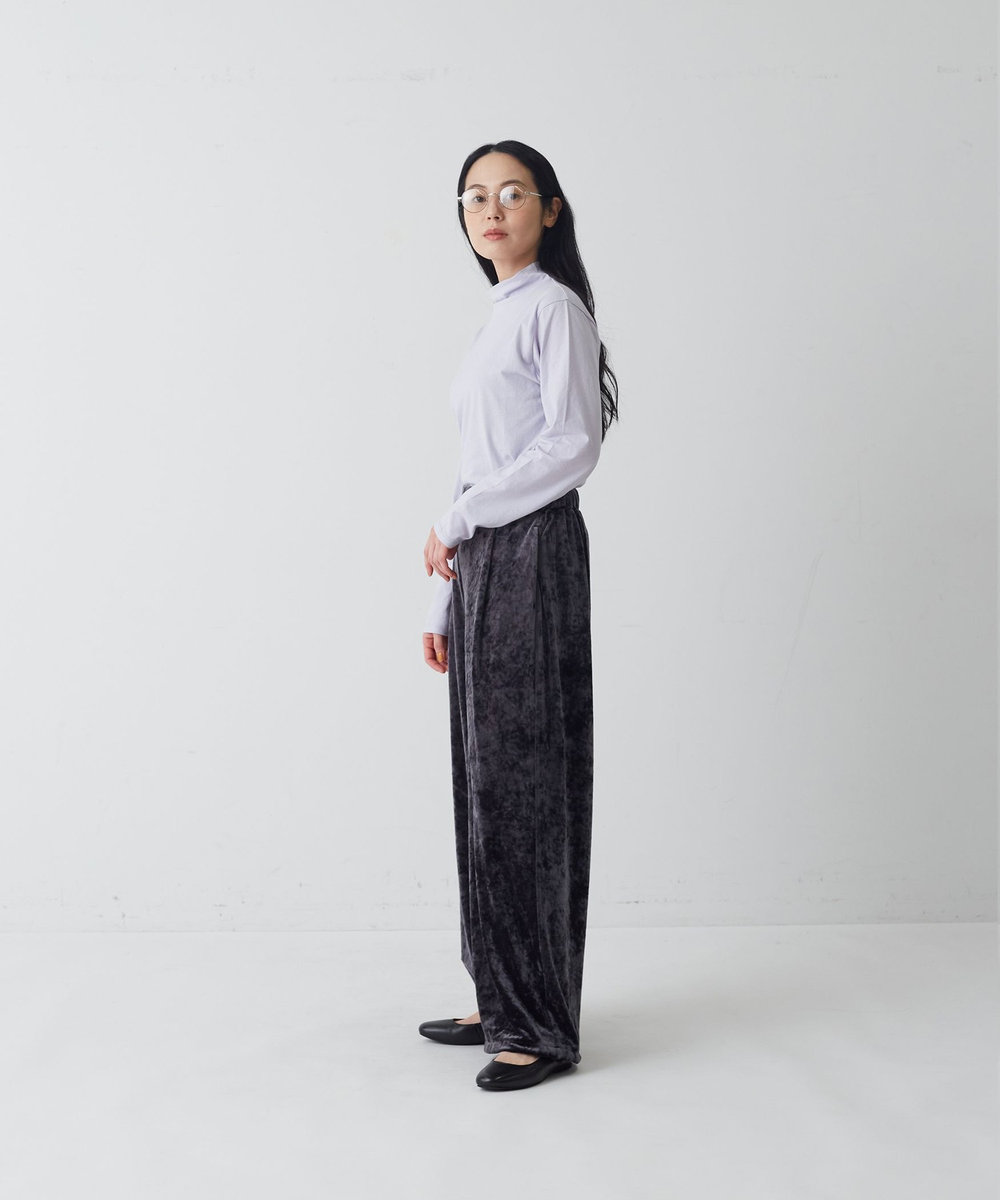 congés payés ADIEU TRISTESSE ベロアパンツ チャコールグレー
