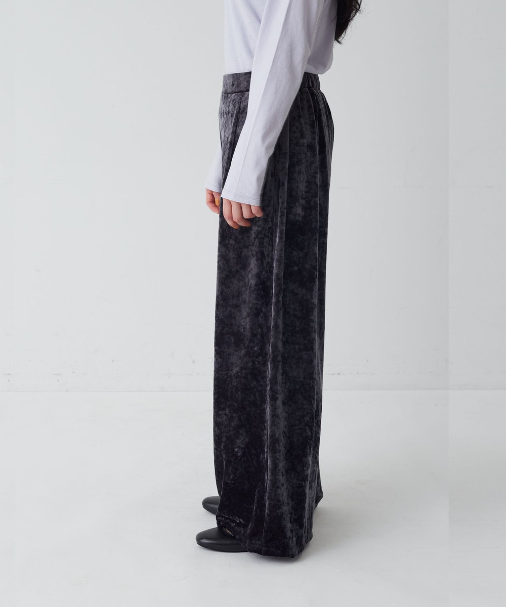 congés payés ADIEU TRISTESSE ベロアパンツ チャコールグレー