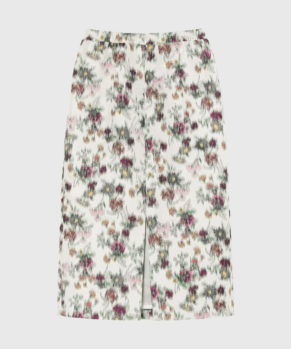 DÉPAREILLÉ FLOWER JACQUARD SKIRT / フラワージャガードスカート ホワイト