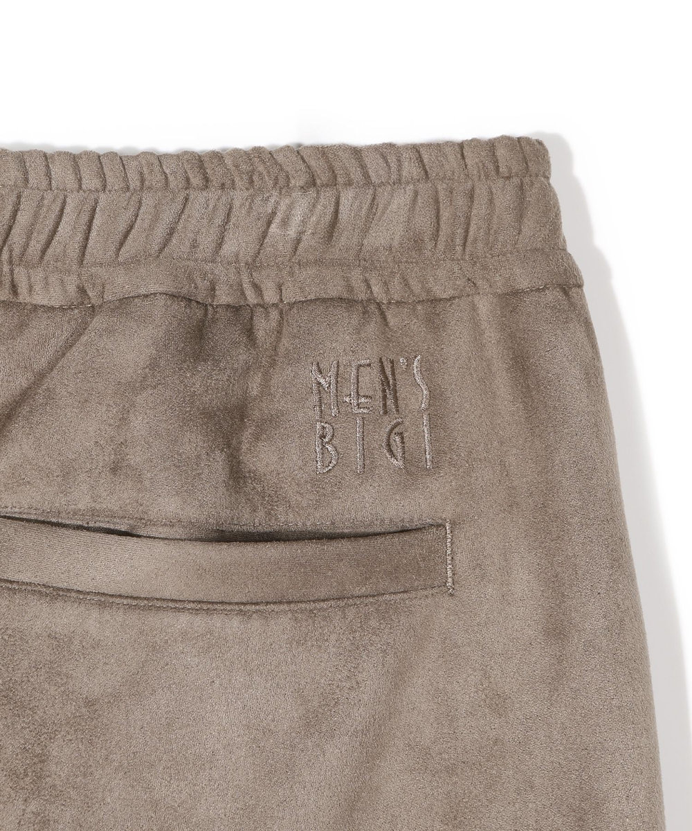 MEN'S BIGI 【50th Anniv . 中田 慎介】 SUEDE LIKE/HOUND’S TOOTH TRACK PANTS ベージュ