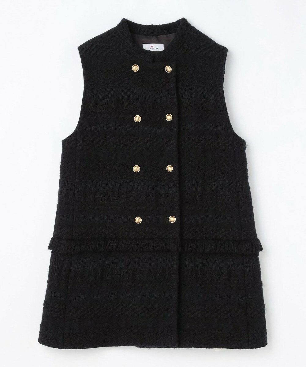 L'EQUIPE COUTURIER ロービングボーダーツイードジレ ブラック