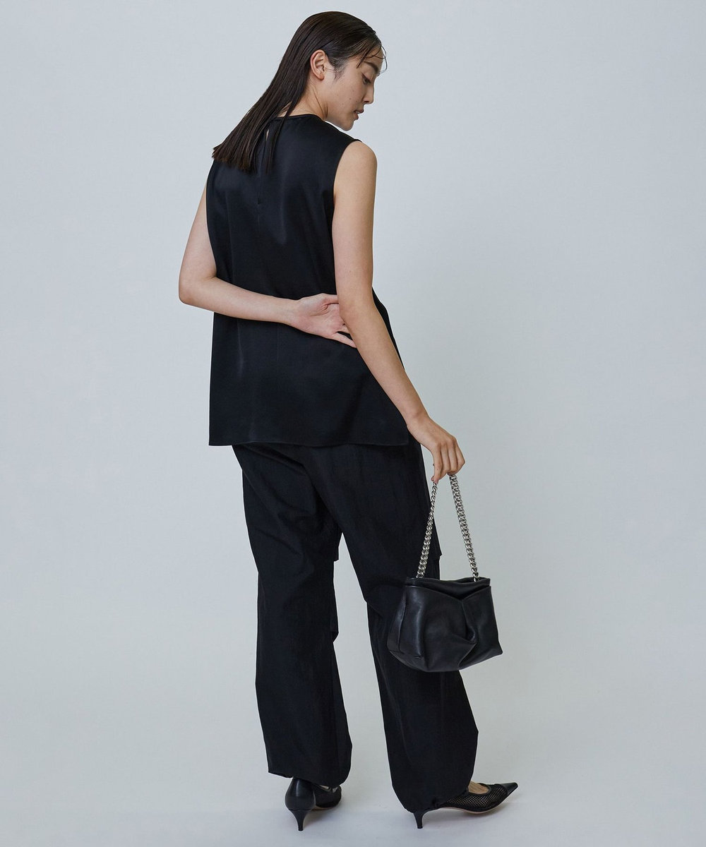 1er Arrondissement コットンナイロンパラシュートパンツ ブラック