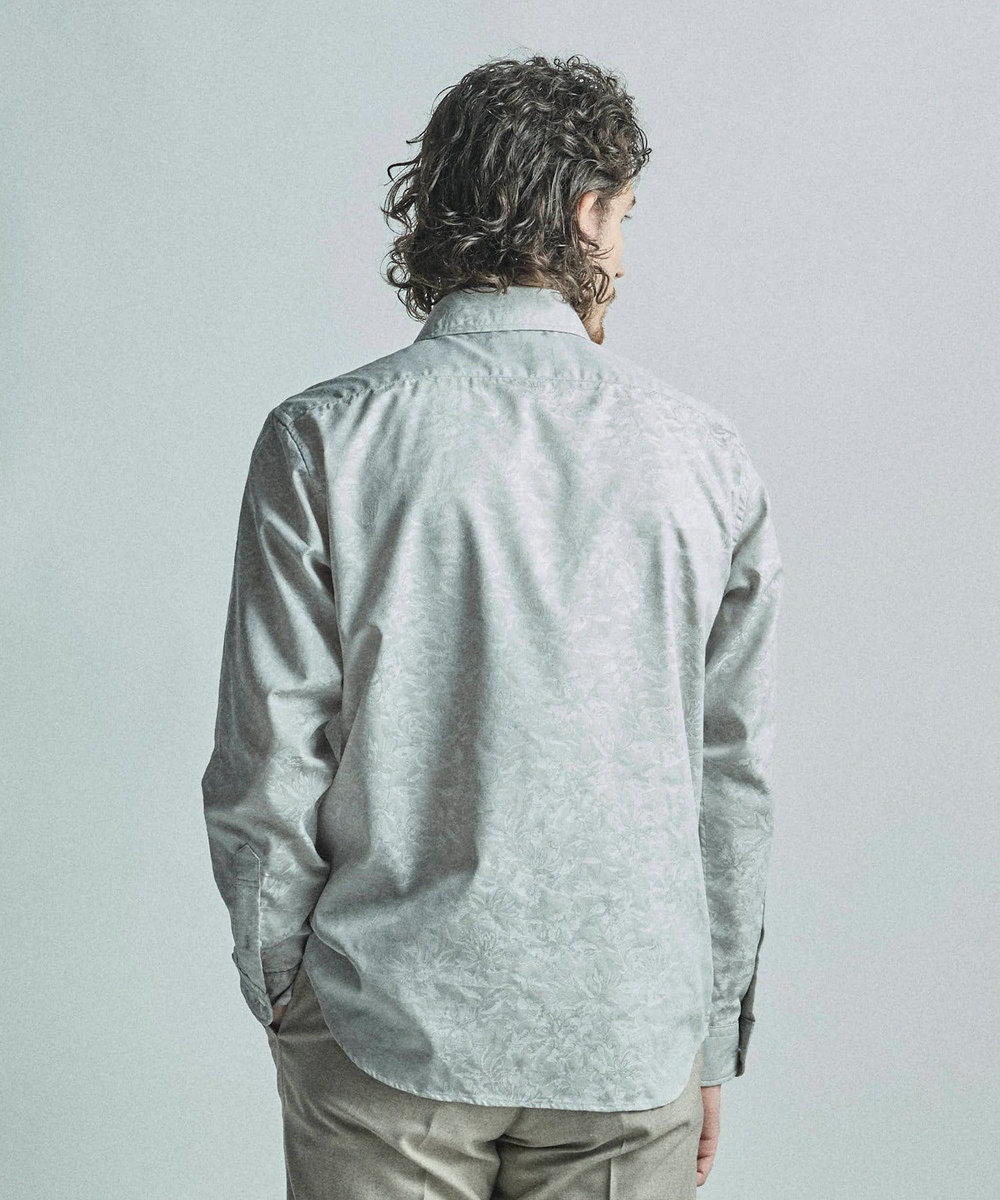 MEN'S BIGI 【LIBERTY/リバティ】フラワージャガード 長袖シャツ ライトグレー