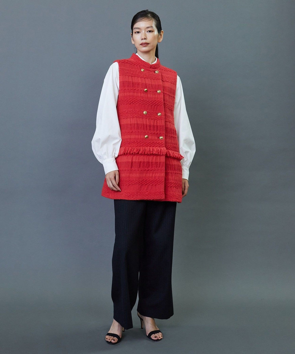 L'EQUIPE COUTURIER ロービングボーダーツイードジレ レッド