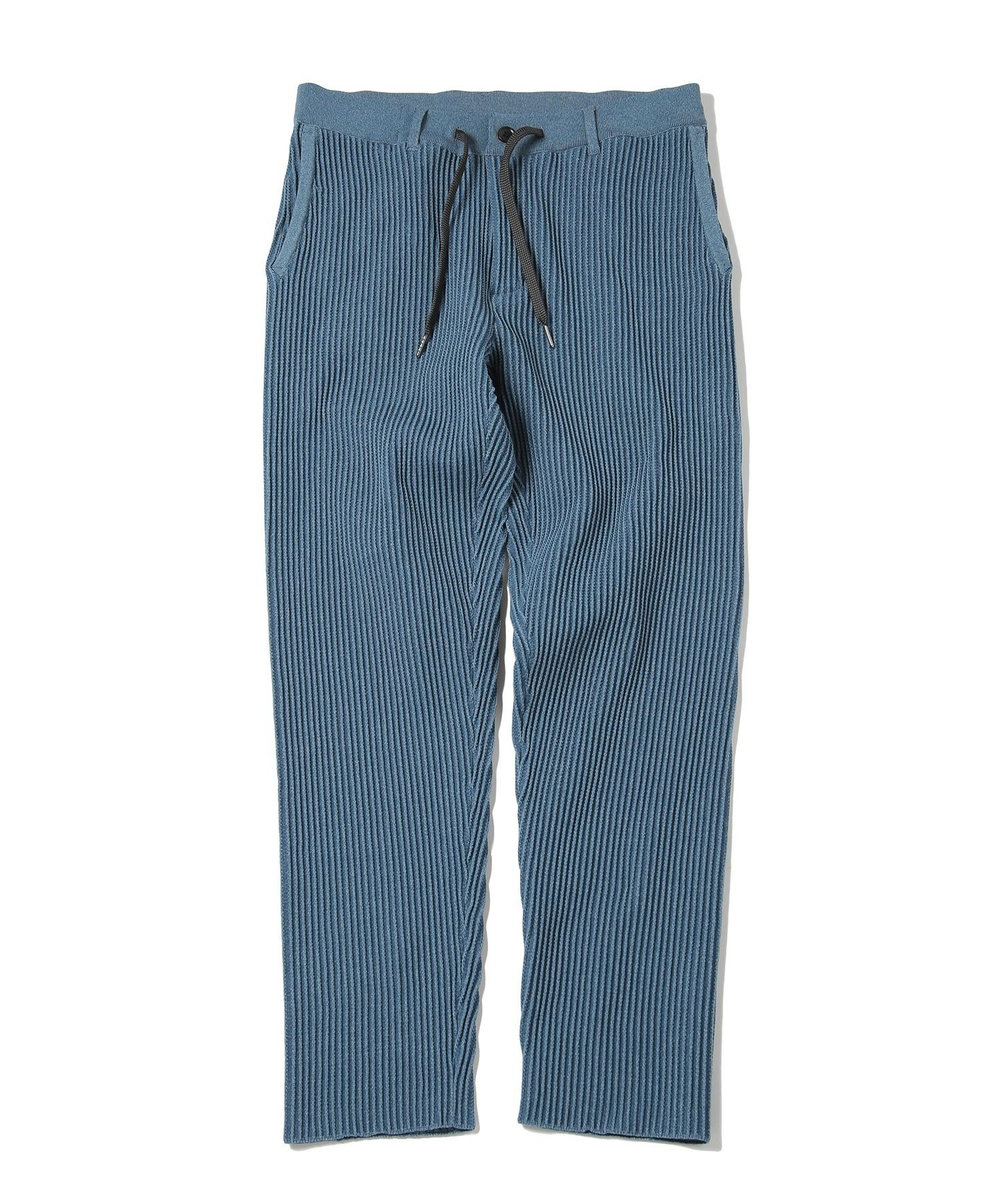 MEN'S BIGI たて畝ニットイージーパンツ ブルー