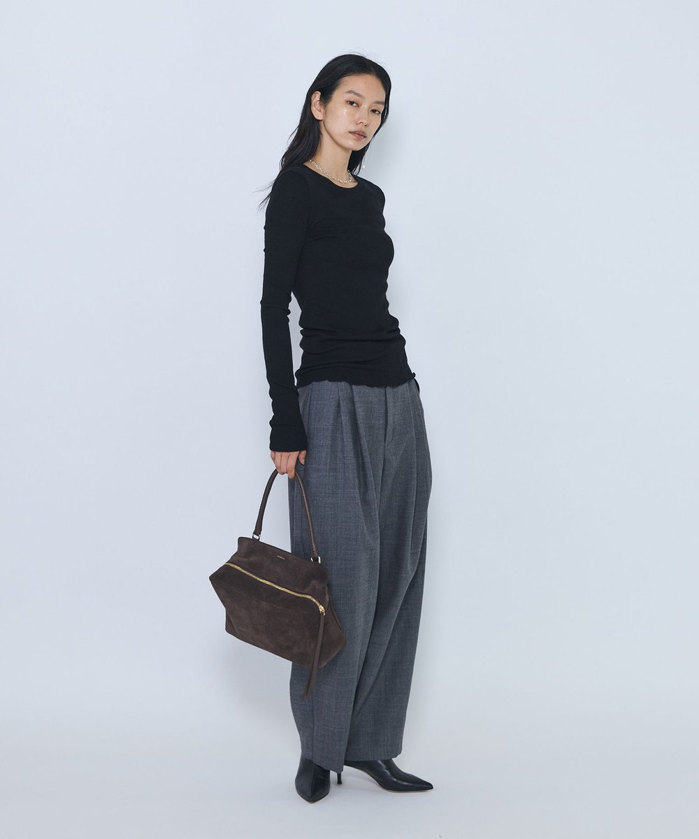 1er Arrondissement ＜LORISTELLA/ロリステッラ＞スエードショルダーバッグ ダークブラウン