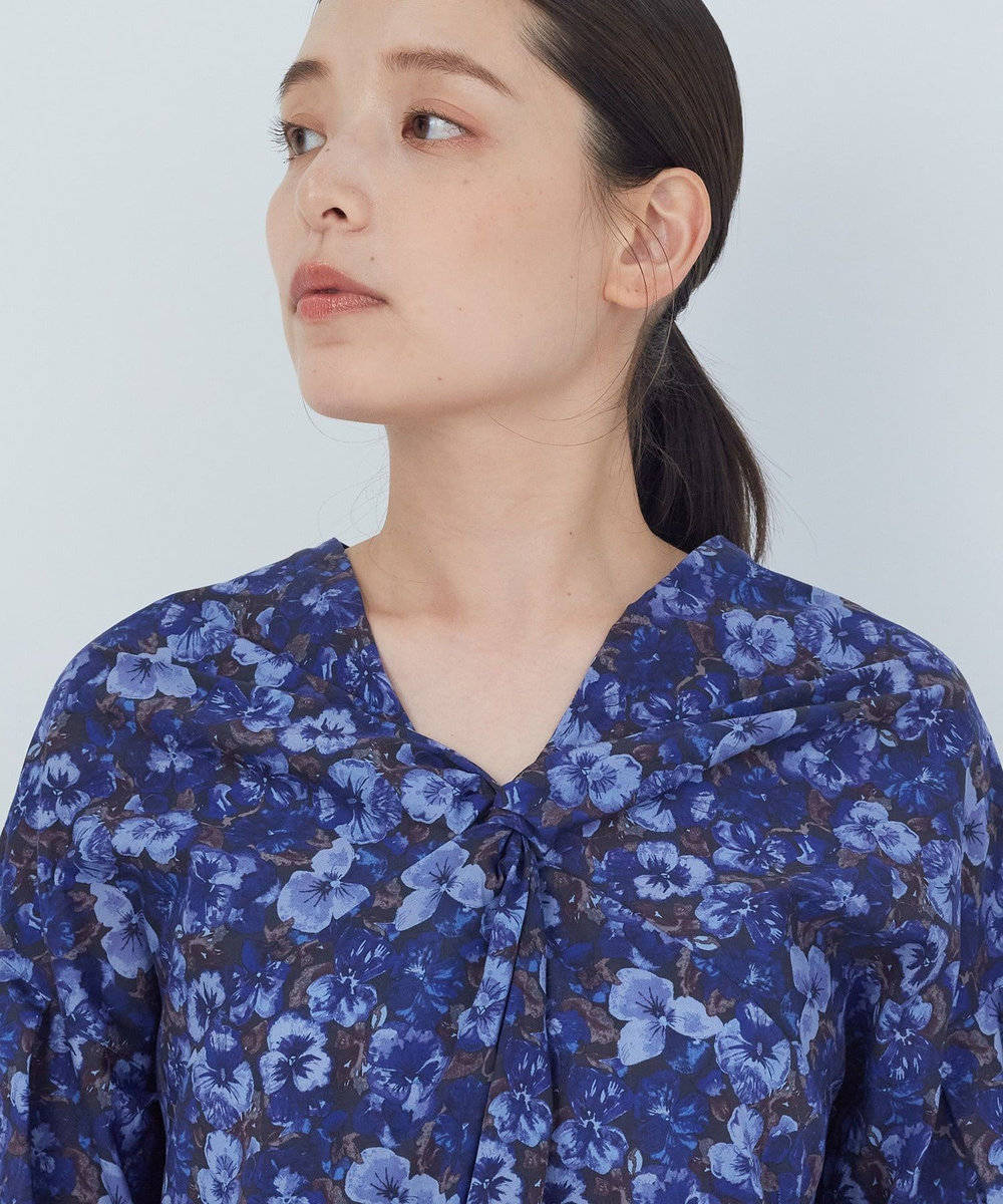 ADIEU TRISTESSE リバティプリントブラウス ブルー系その他