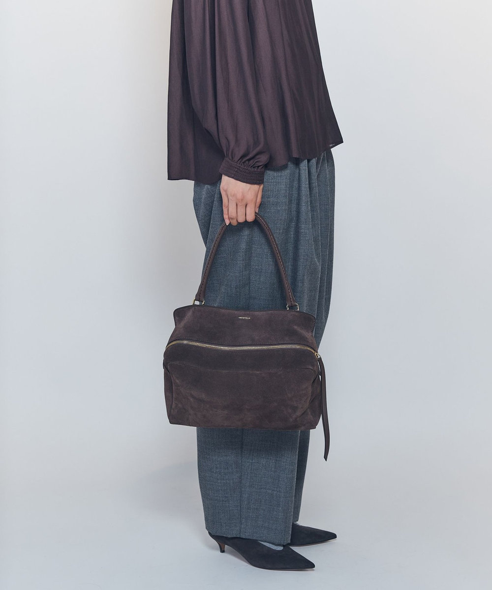 1er Arrondissement ＜LORISTELLA/ロリステッラ＞スエードショルダーバッグ ダークブラウン
