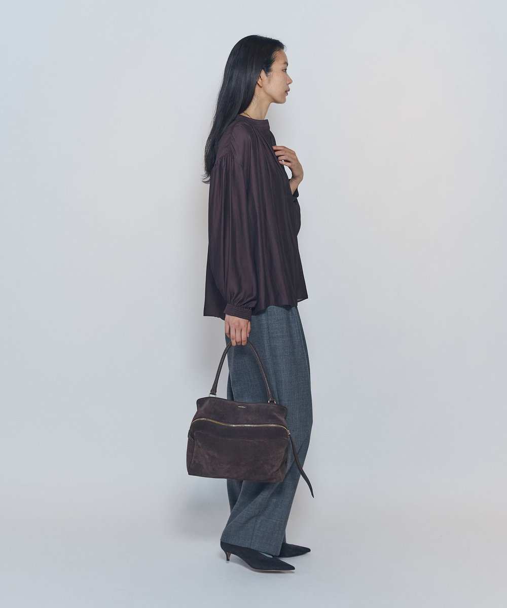1er Arrondissement ＜LORISTELLA/ロリステッラ＞スエードショルダーバッグ ダークブラウン