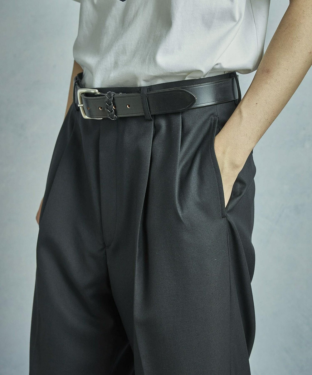 MEN'S BIGI 【50th Anniv . 菊池武夫】TECHWOOL TWILL PANTS ブラック