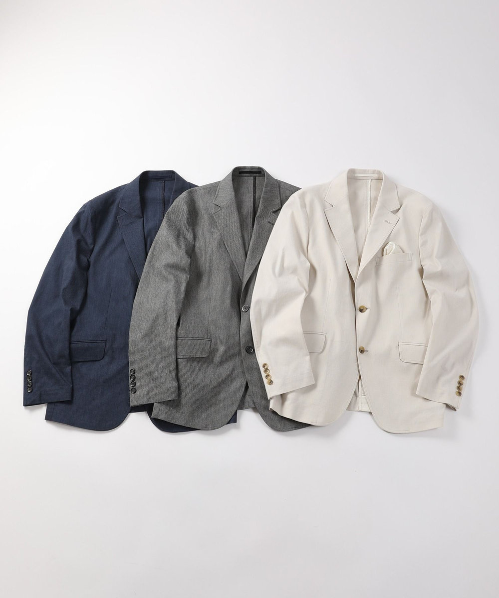 MEN'S BIGI 【ACTIVE TAILOR】ドビーストレッチテーラードジャケット ネイビー