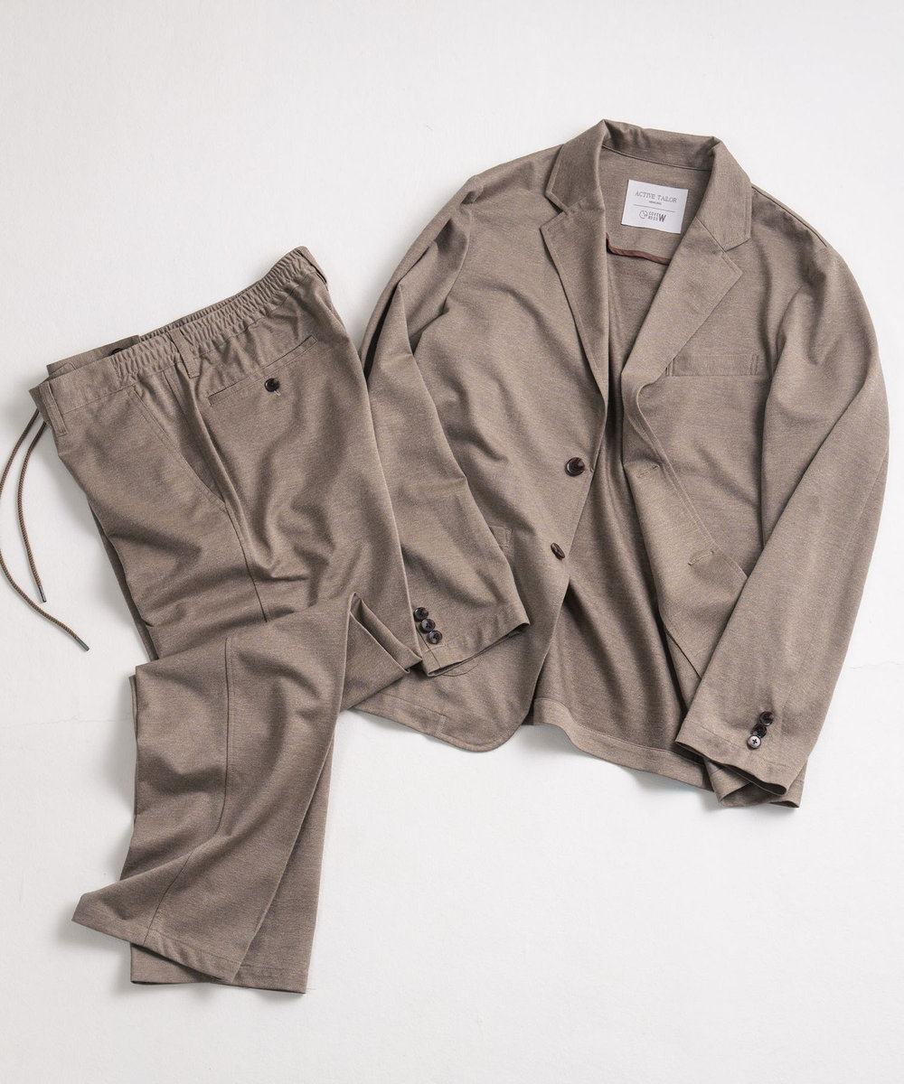 MEN'S BIGI Begin6月号掲載【COVEROSS W/カバロスダブル】別注 リカバリーセットアップジャケット＜血行促進/抗酸化作用/遠赤外線効果/ストレッチ＞ ベージュ