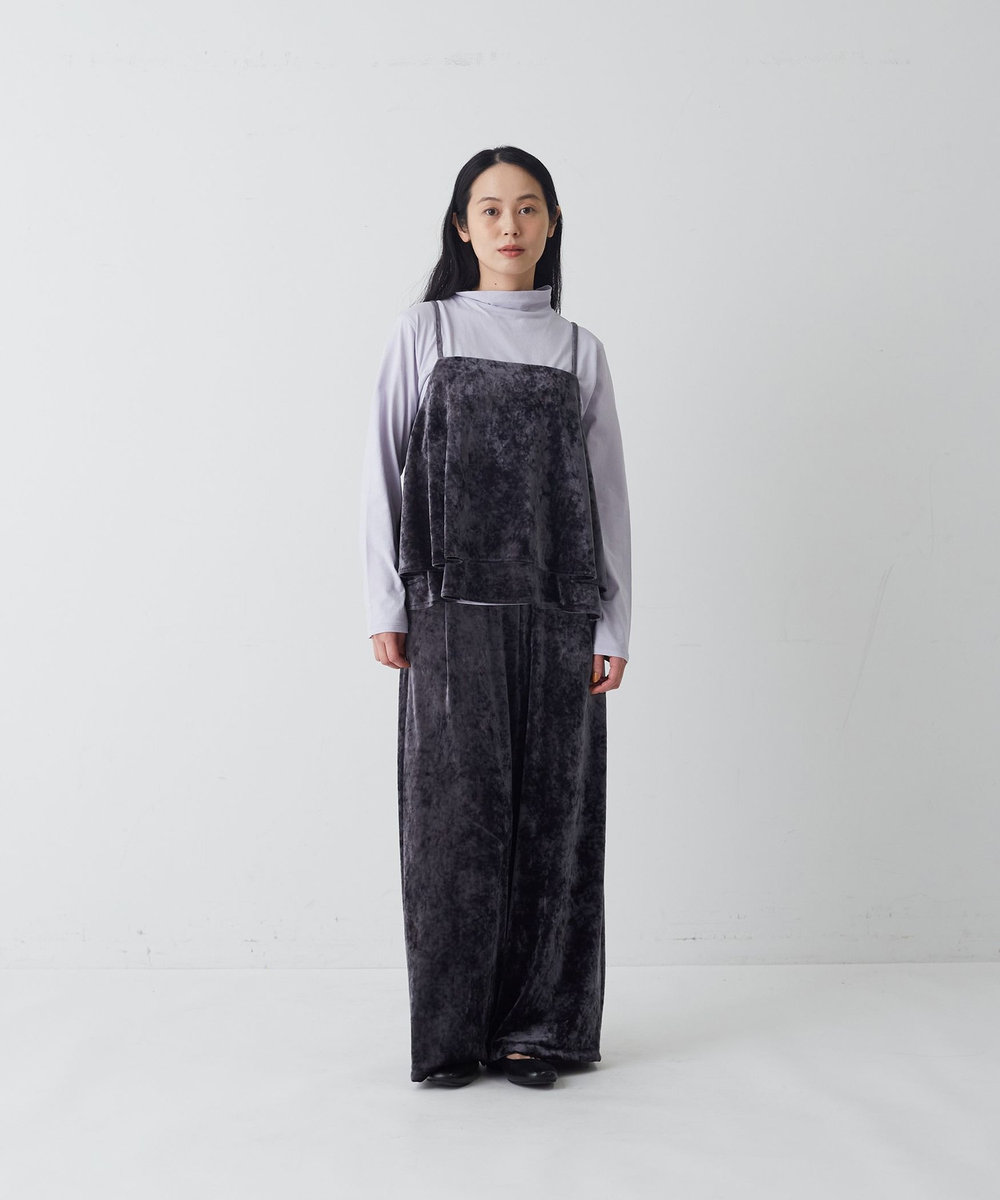 congés payés ADIEU TRISTESSE ベロアパンツ チャコールグレー