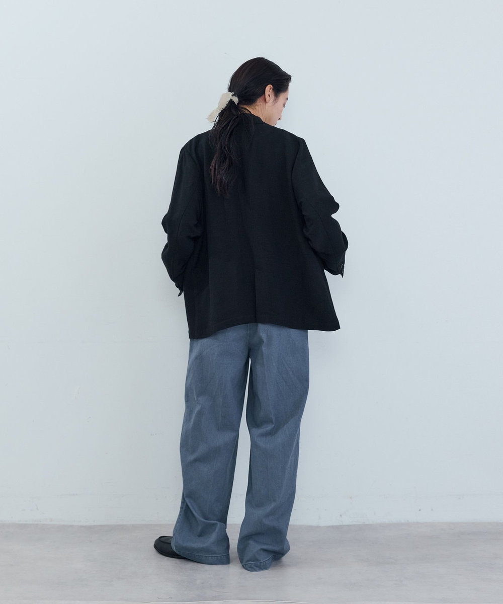 ADIEU TRISTESSE リネンレーヨンジャケット ブラック
