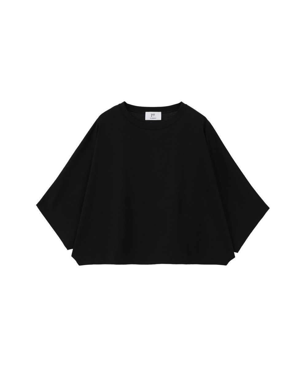 1er Arrondissement ハイゲージポンチクロップドＴシャツ ブラック