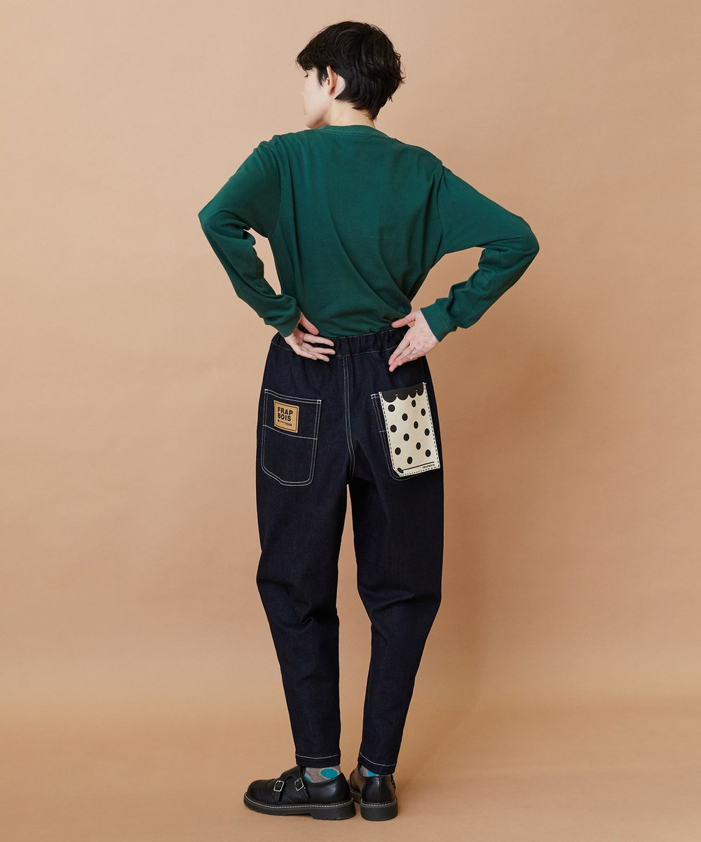 FRAPBOIS ムーブデニム テーパードパンツ ネイビー