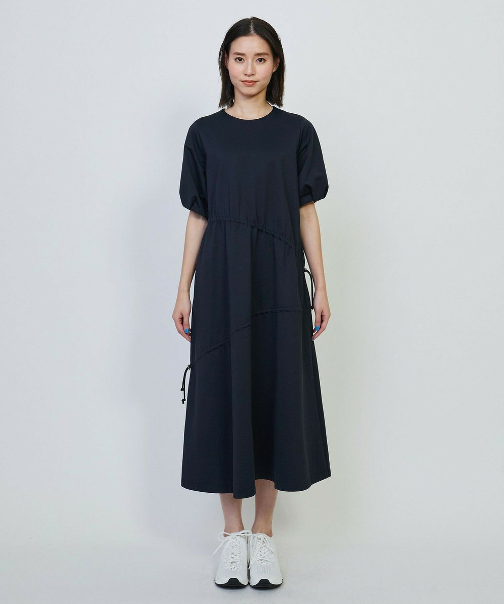 L'EQUIPE GREEN エコナイロンボリュームスリーブワンピース ネイビー