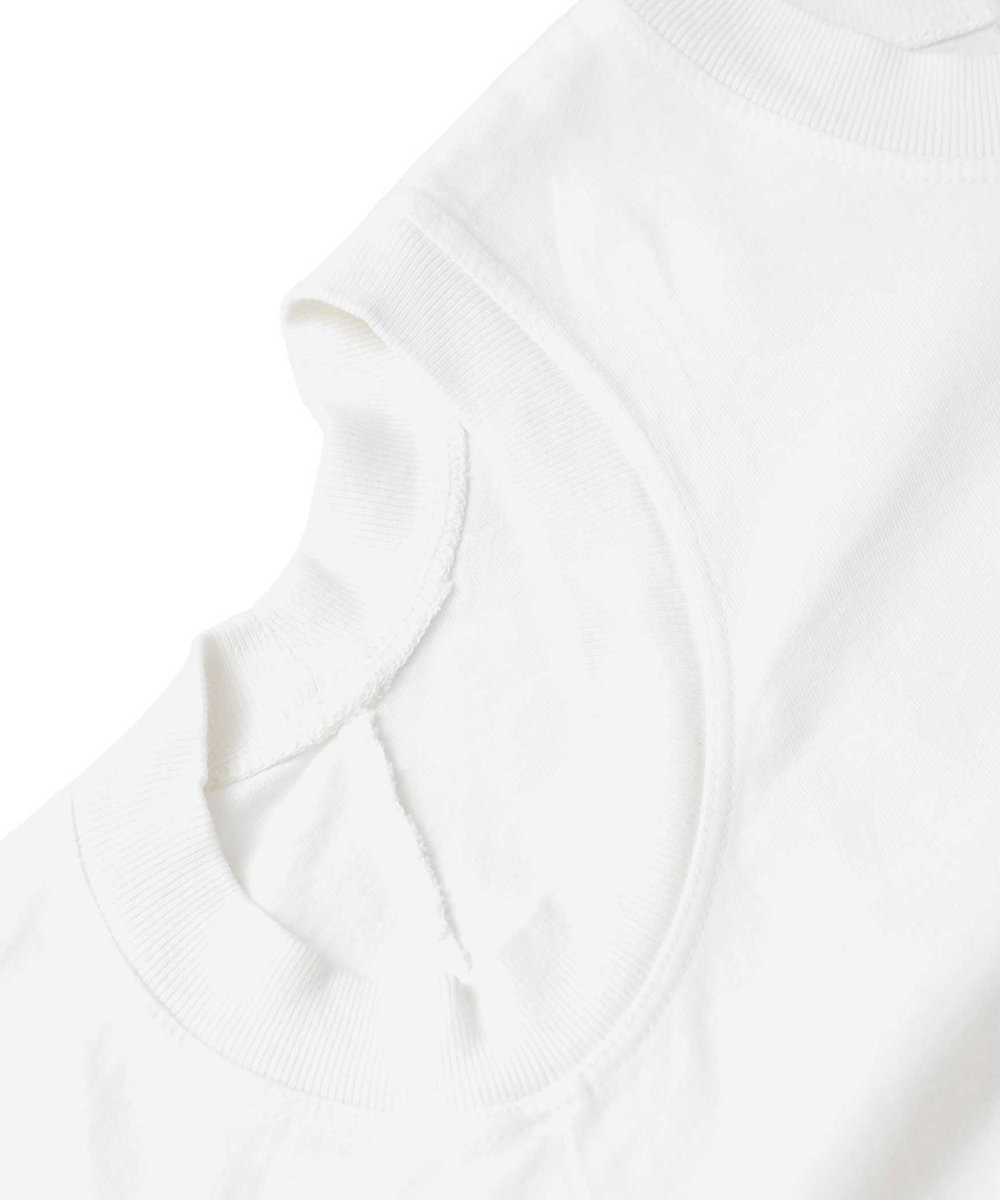 1er Arrondissement ＜AGOLDE （エーゴールドイー）＞ショルダーカットTシャツ ホワイト