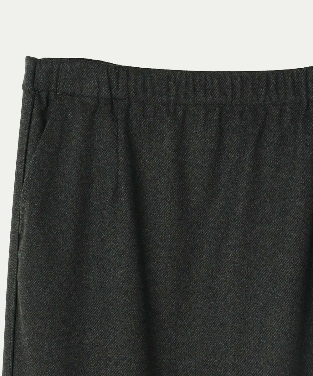 feerique Lサイズ（大きいサイズ） 【大きいサイズ】feerique ウールライクニットツイルパイピングスカート チャコールグレー