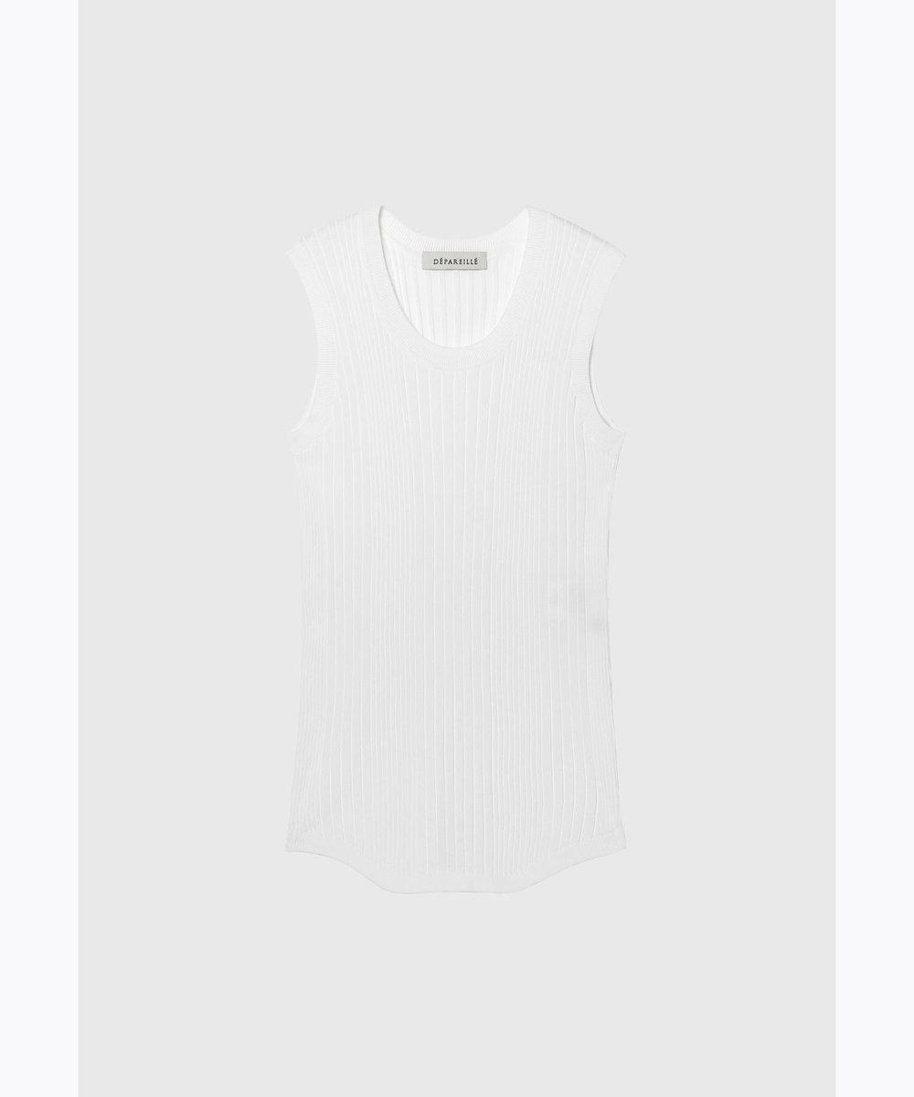 DÉPAREILLÉ COTTON NO SLEEVE / コットンノースリーブ ホワイト