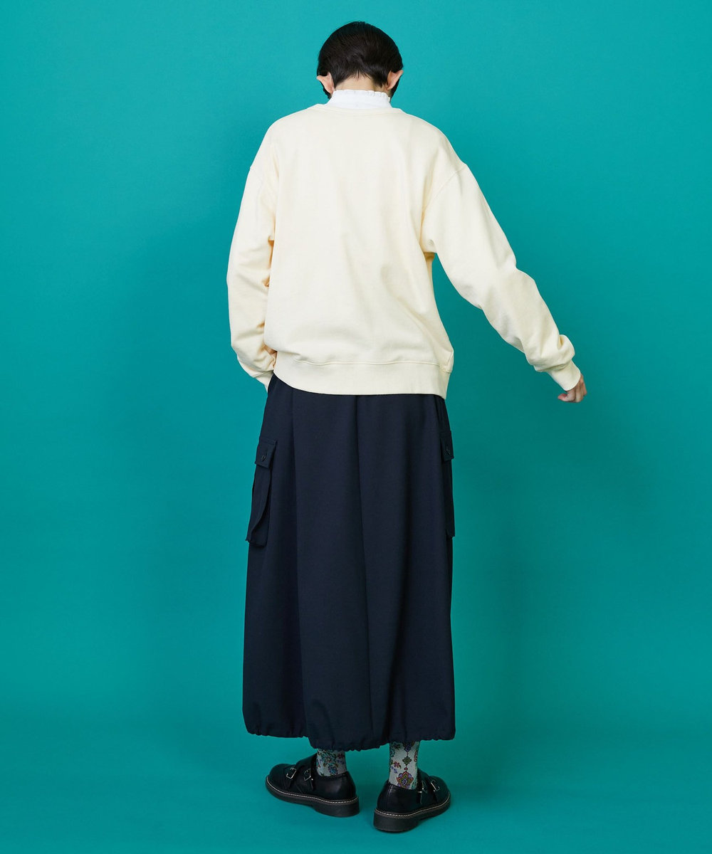FRAPBOIS クラックトレーナー アイボリー