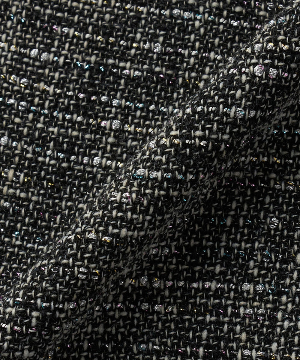 DÉPAREILLÉ LAME TWEED JUMPER SKIRT / ラメツィードジャンパースカート ブラック