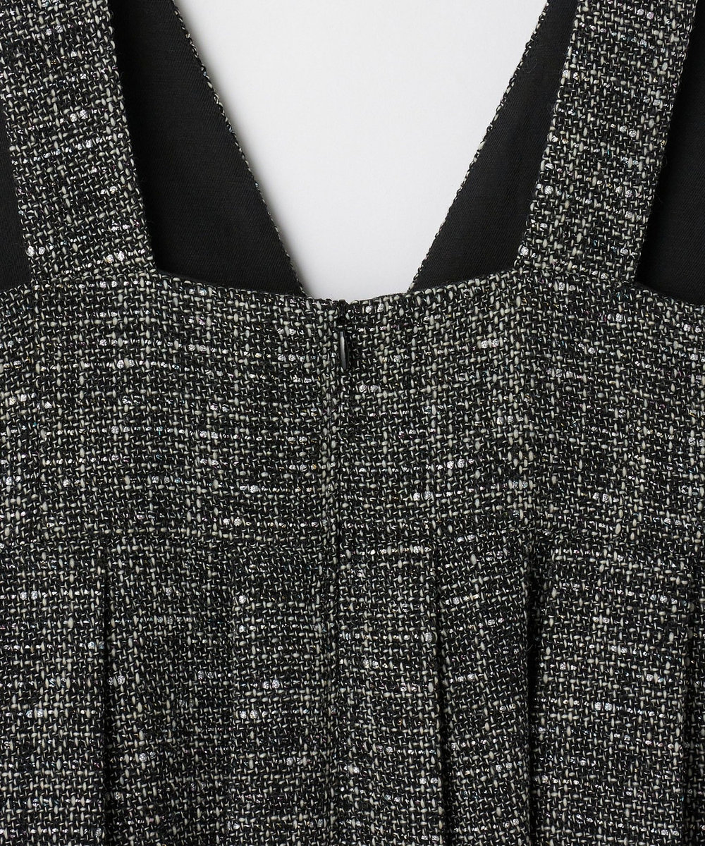 DÉPAREILLÉ LAME TWEED JUMPER SKIRT / ラメツィードジャンパースカート ブラック