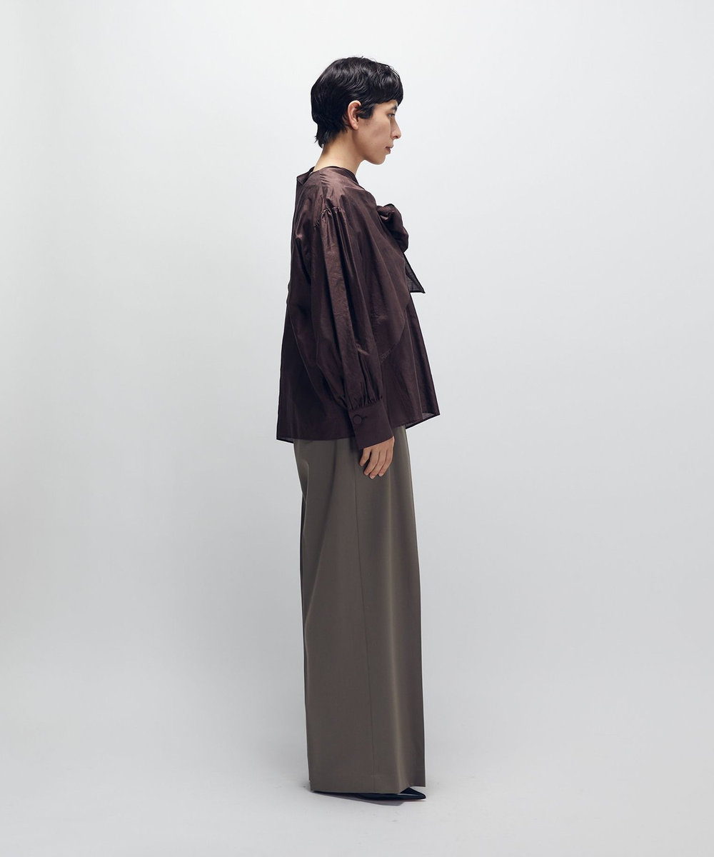 1er Arrondissement シルクボウタイブラウス ブラウン