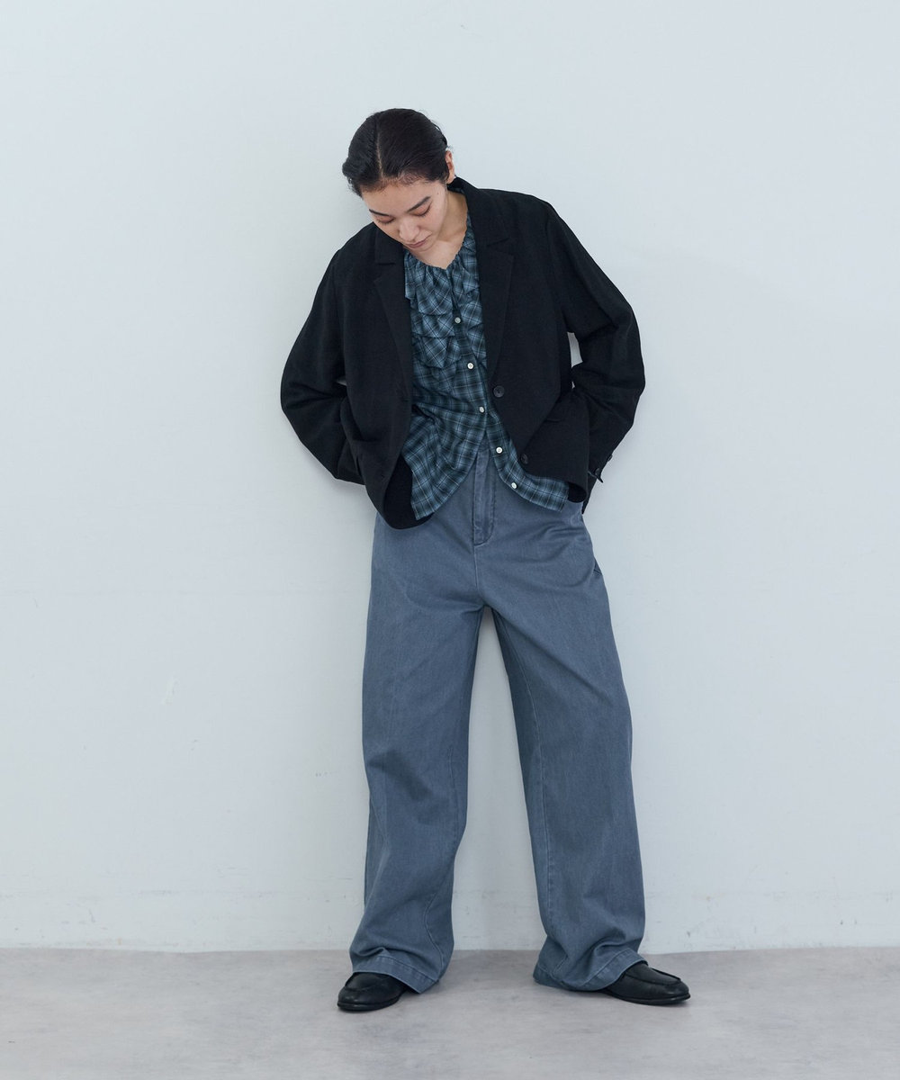 ADIEU TRISTESSE リネンレーヨンジャケット ブラック