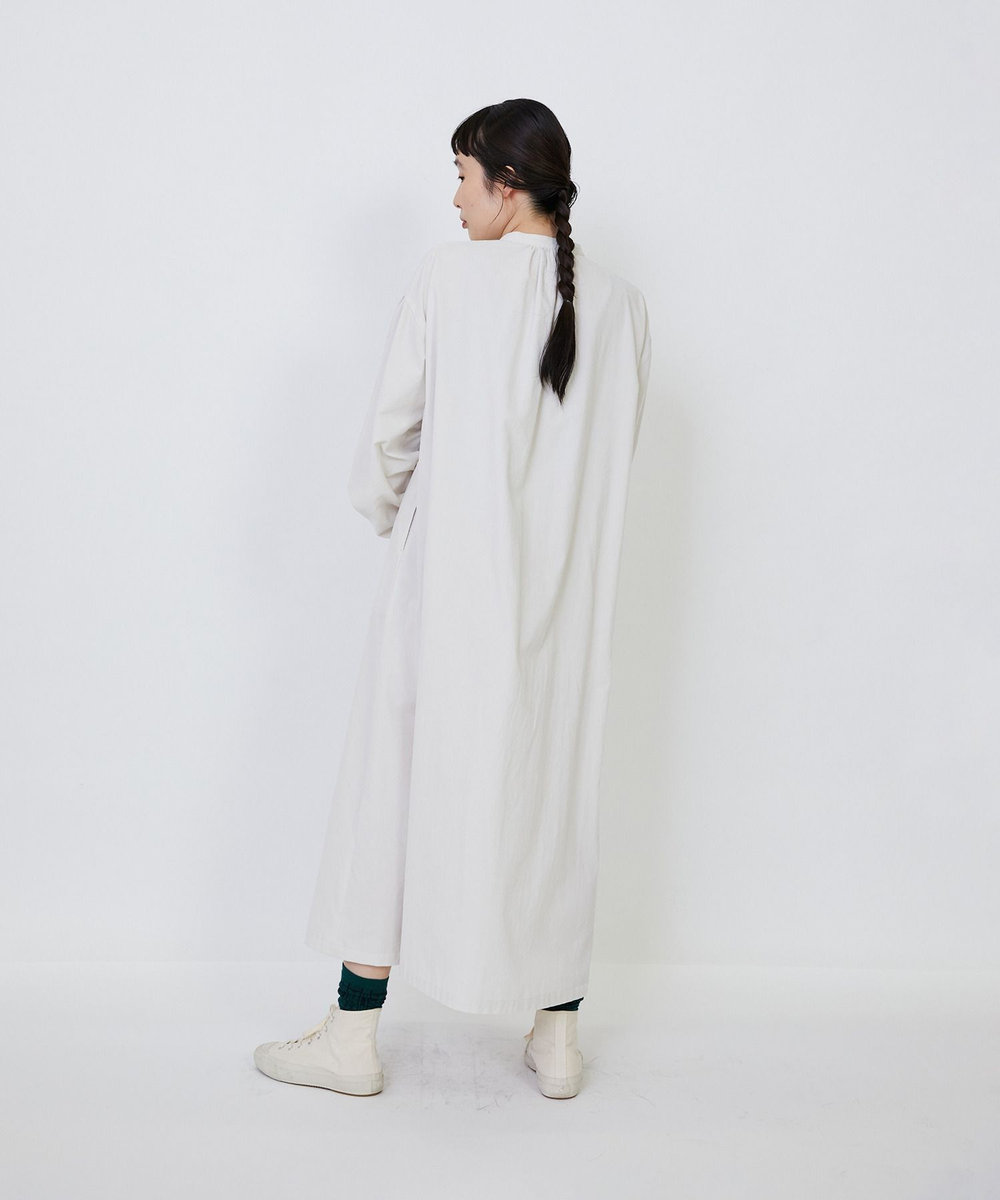 LOISIR 【MTサイズ有り】コットン細コールスモックワンピース キナリ