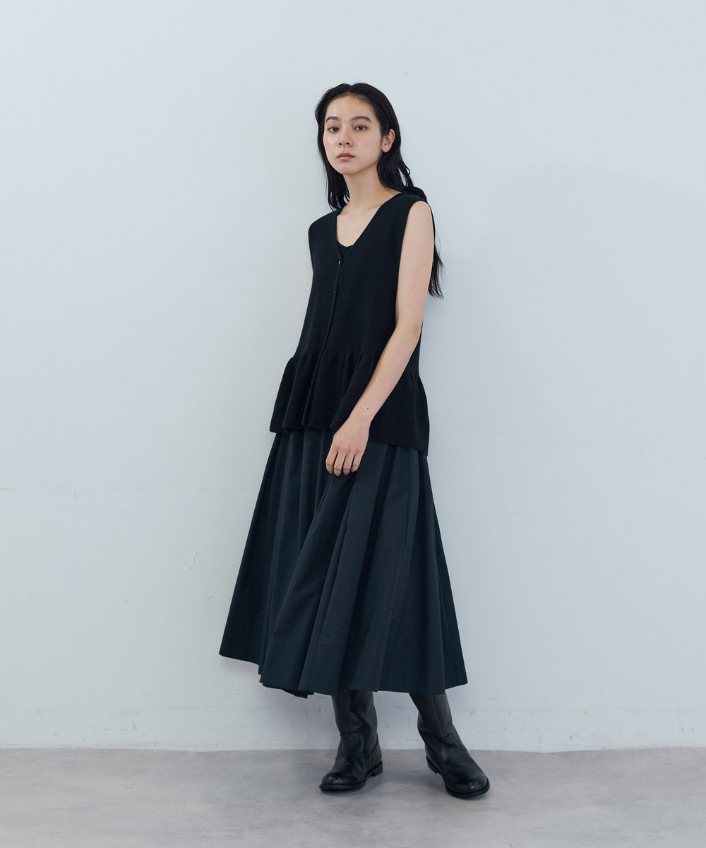 ADIEU TRISTESSE ガーターペプラムベスト ブラック