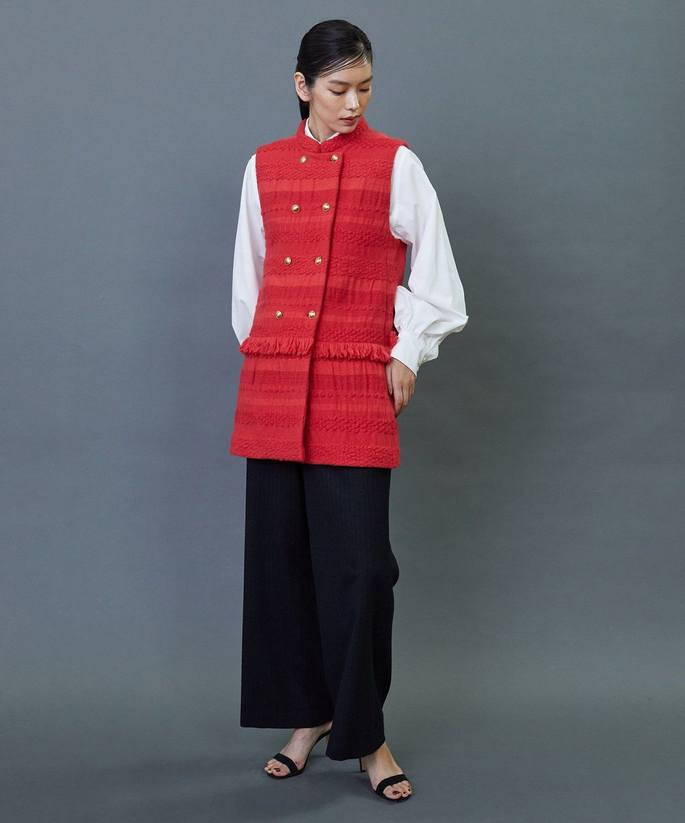 L'EQUIPE COUTURIER ロービングボーダーツイードジレ レッド