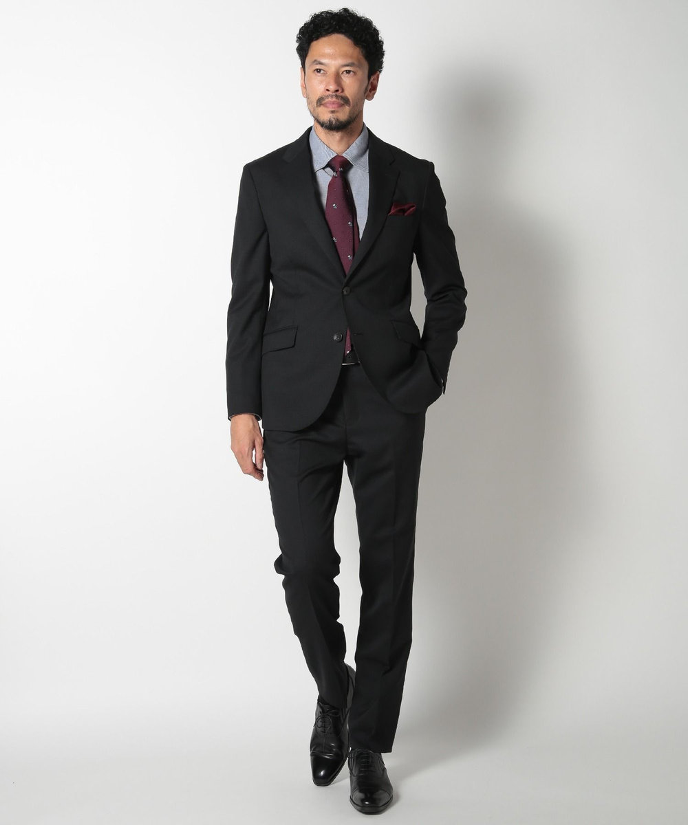 MEN'S BIGI 【ACTIVE TAILOR】ハイゲージレギュラーカラードレスシャツ ネイビー