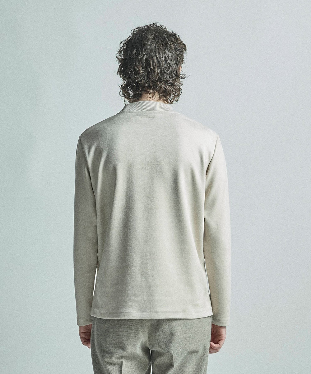 MEN'S BIGI 【COLE HAAN/コール ハーン】別注スエードタッチモックネックロングTシャツ ホワイト