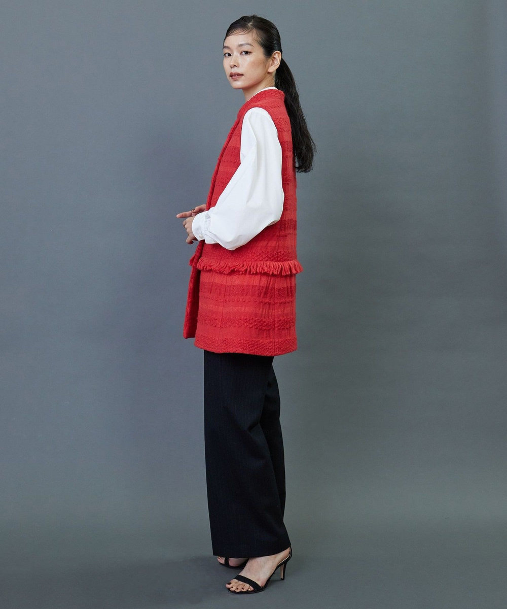 L'EQUIPE COUTURIER ロービングボーダーツイードジレ レッド