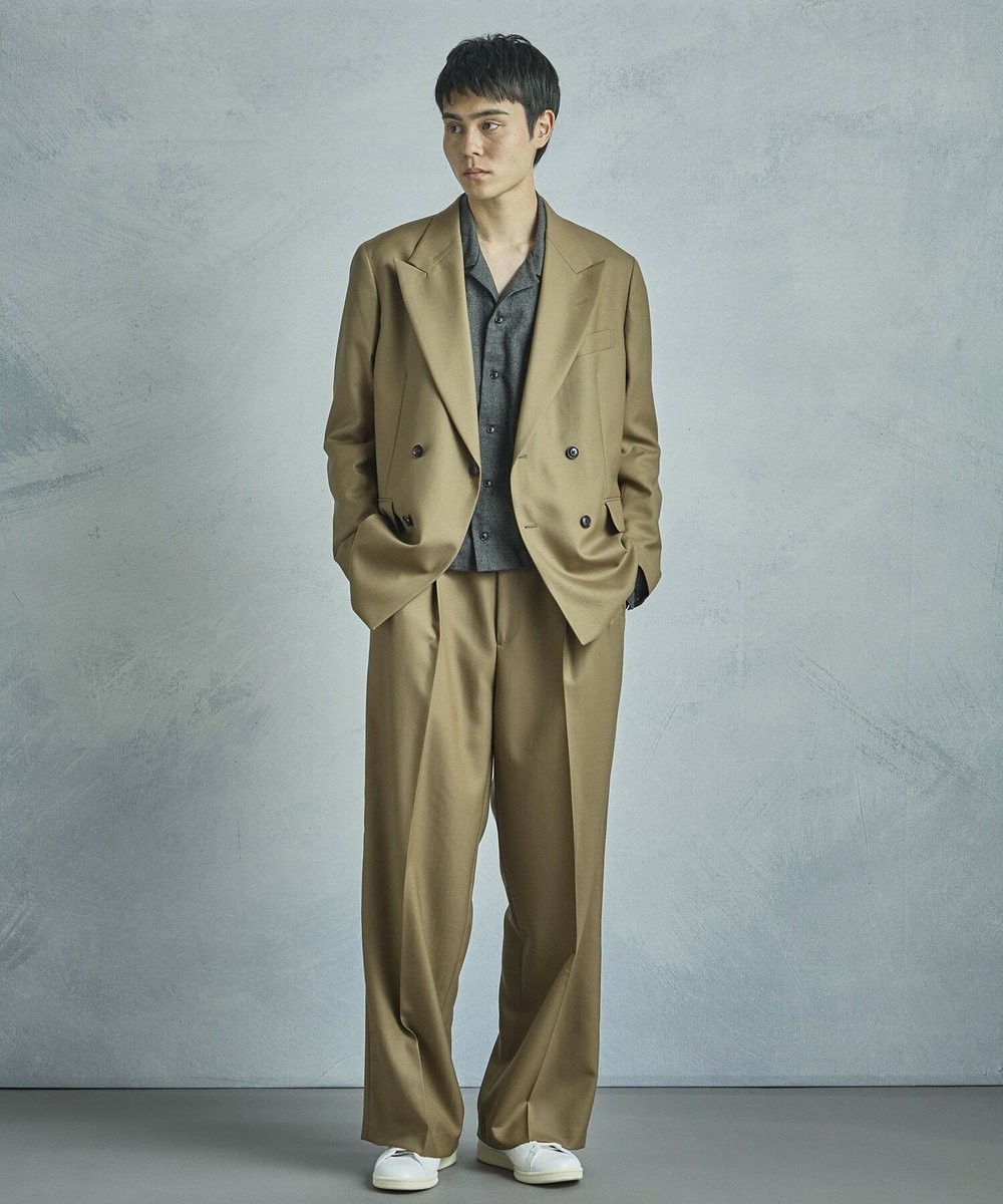 MEN'S BIGI 【50th Anniv . 菊池武夫】TECHWOOL TWILL PANTS ベージュ