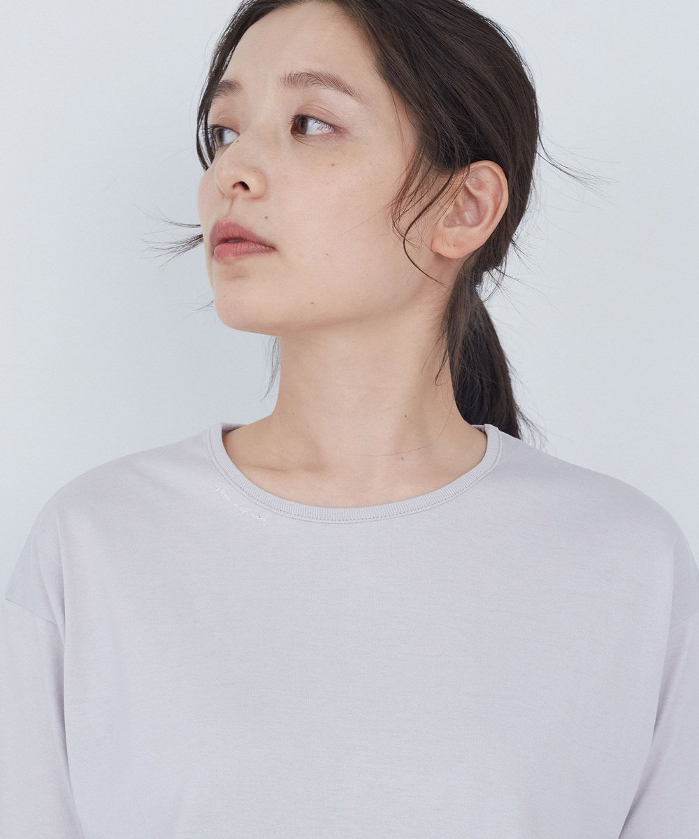 ADIEU TRISTESSE 刺繍入りロングスリーブＴシャツ グレー