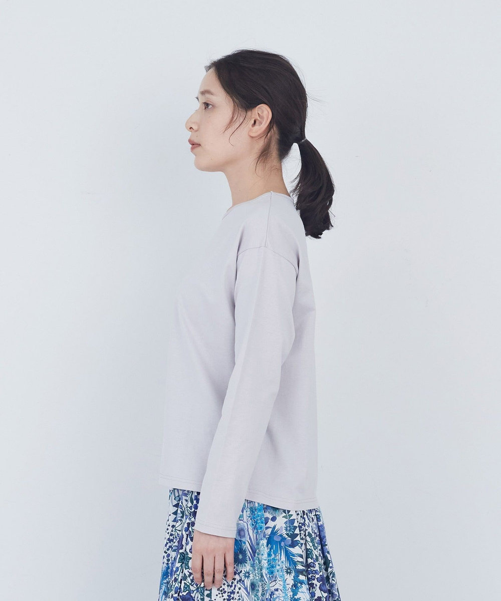 ADIEU TRISTESSE 刺繍入りロングスリーブＴシャツ グレー