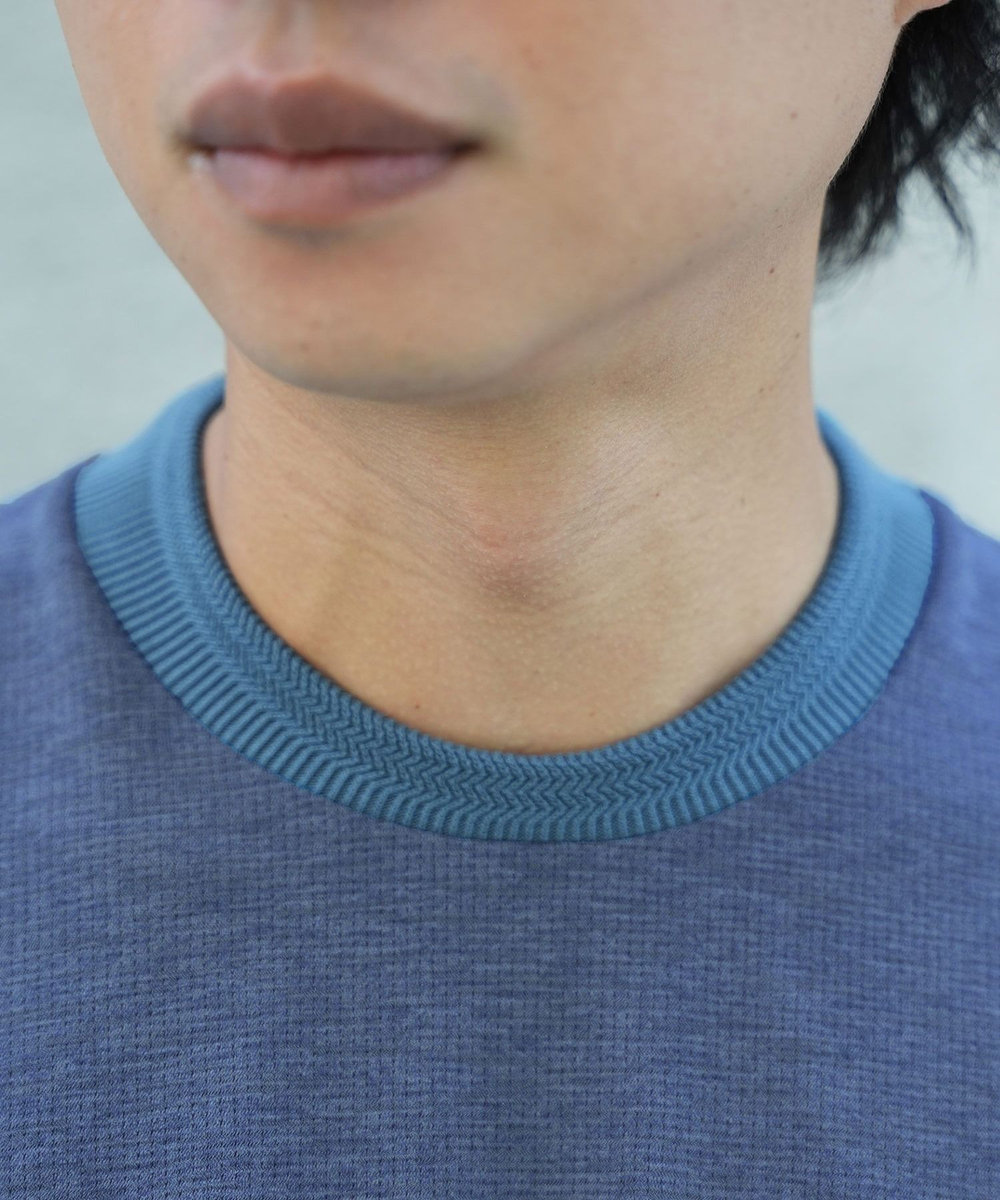 MEN'S BIGI 【WEB限定】ドットメッシュジャージTシャツ＜吸水速乾/通気性＞ ブルー