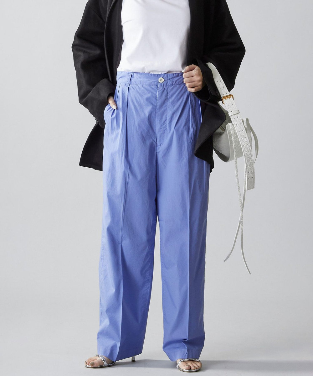 1er Arrondissement ＜BONNY WOVEN (ボニーウーブン)＞2タックパンツ ブルー