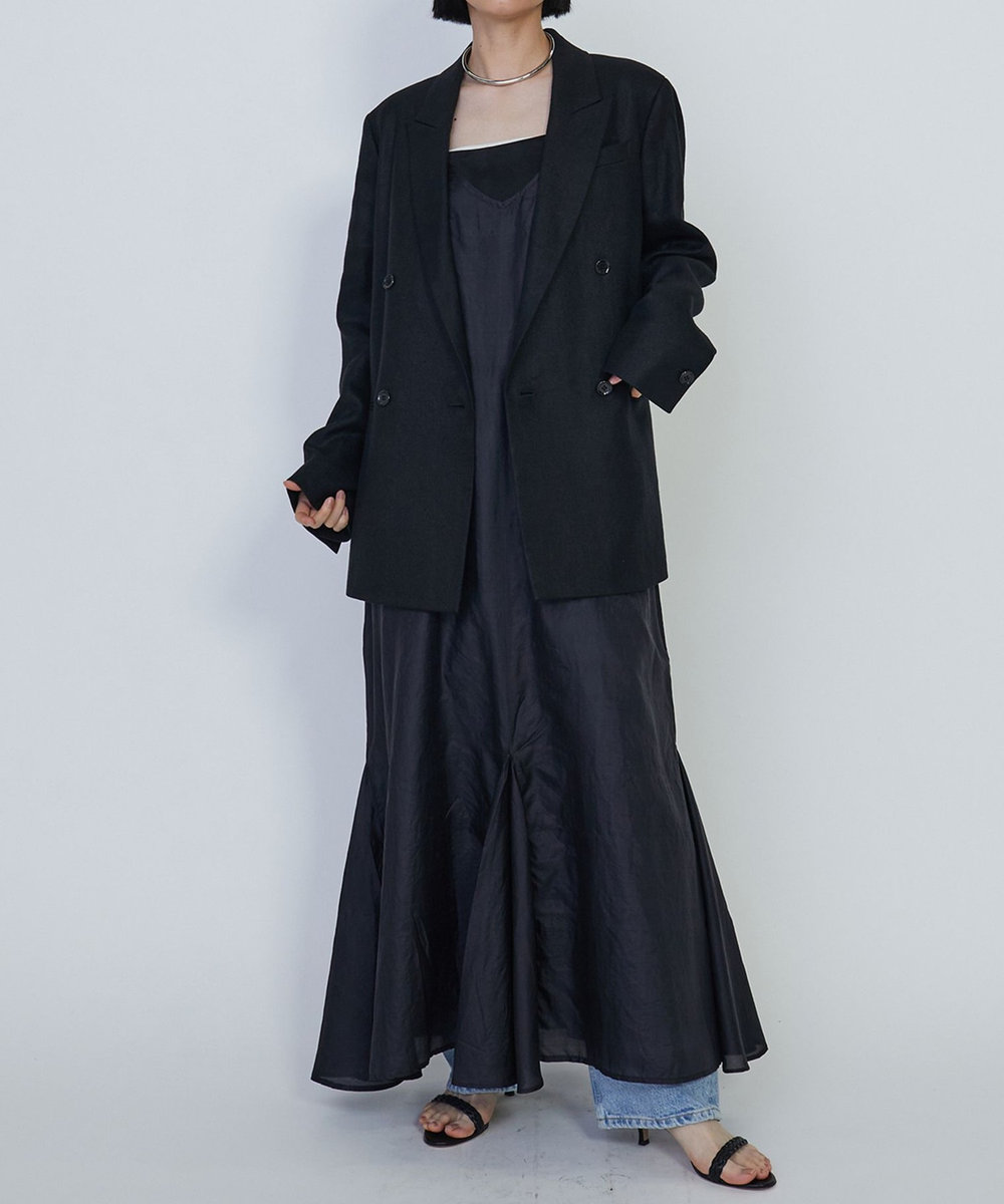 1er Arrondissement ＜COUTURE D'ADAM（クチュール ド アダム）＞シルクキャミドレス ブラック