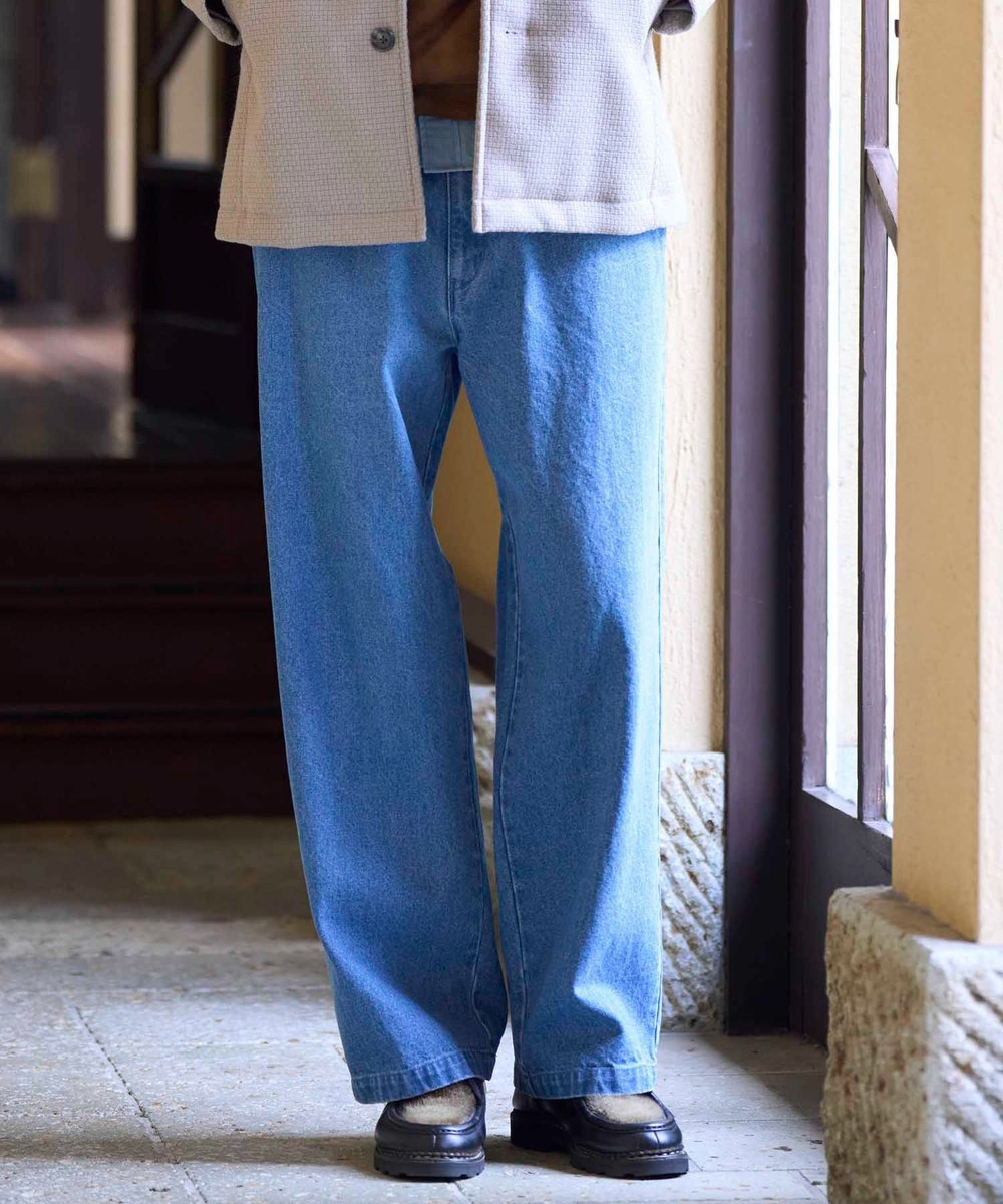 UNION STATION WIDE LEG デニムパンツ ブルー