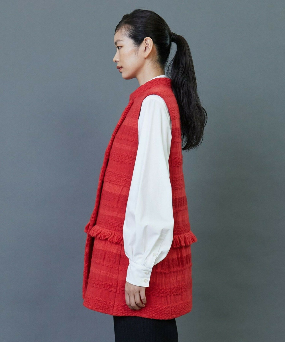 L'EQUIPE COUTURIER ロービングボーダーツイードジレ レッド