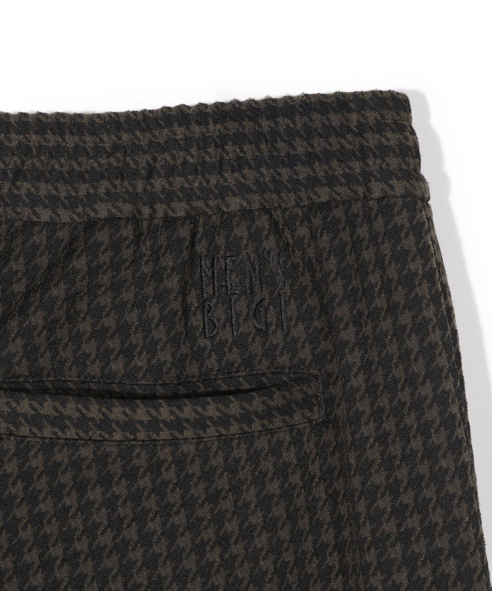 MEN'S BIGI 【50th Anniv . 中田 慎介】 SUEDE LIKE/HOUND’S TOOTH TRACK PANTS ブラウン