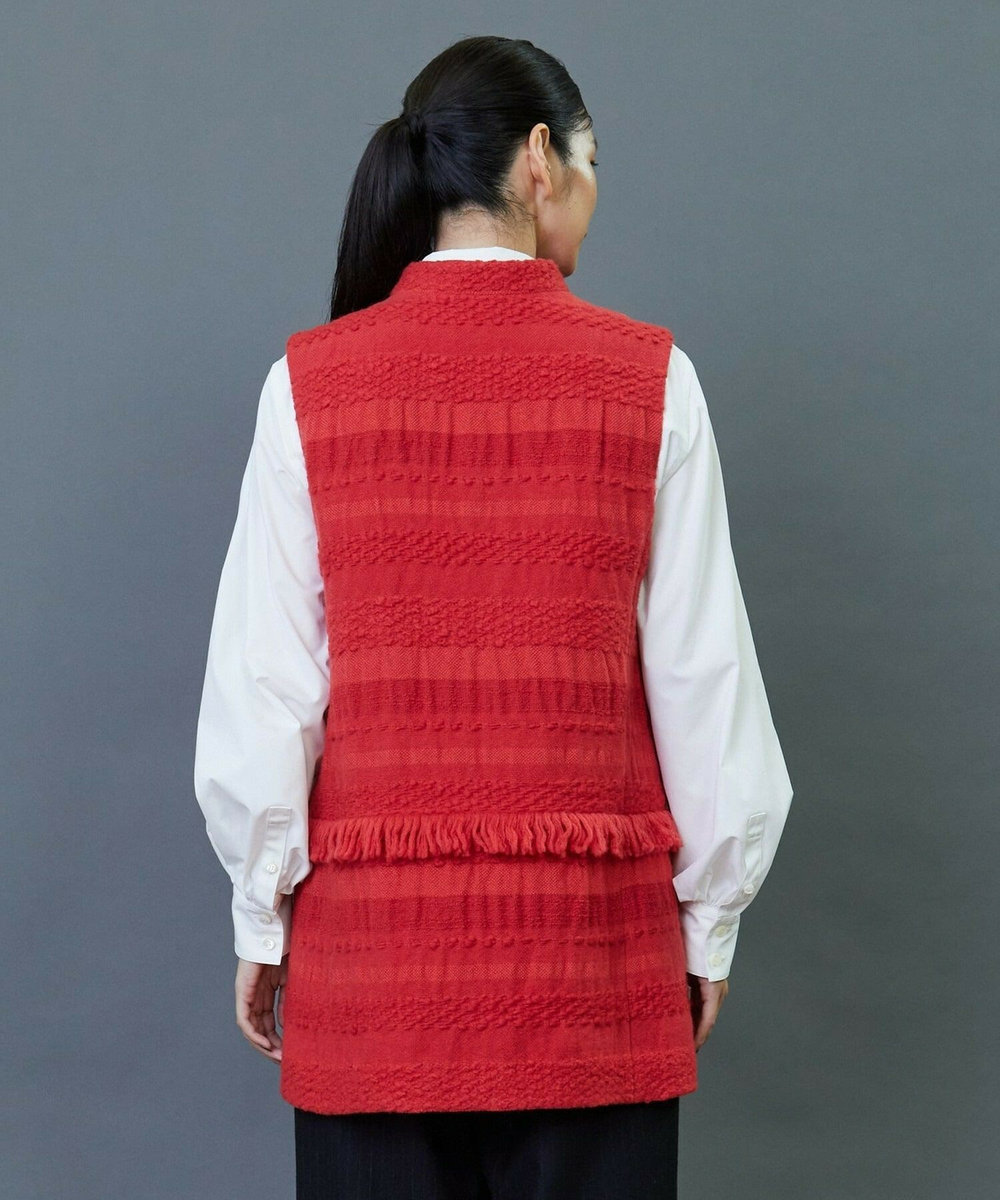 L'EQUIPE COUTURIER ロービングボーダーツイードジレ レッド